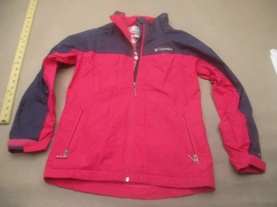 Columbia Size M (10/12) Girls Red Insulated Hooded Full Zip Outdoor Jacket 871 - Image 1 of 4
