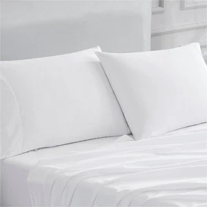 Luxury Cotton 400 Thread Count Ultimate Cotton Percale King Pillowcases, Set ... - Picture 1 of 4