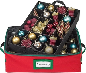 Unterbett Weihnachtsschmuck Aufbewahrung Behälter Box mit Teilern passt bis zu 48 3" - Bild 1 von 21