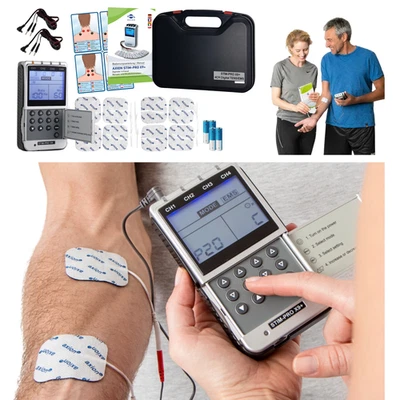 TENS EMS Kombigerät STIM-PRO X9+ Reizstromgerät 4in1 Muskelstimulator Schmerzen - Bild 1 von 4