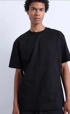 Camiseta preta masculina TOPMAN Longline Fit G - Imagem 1 de 4