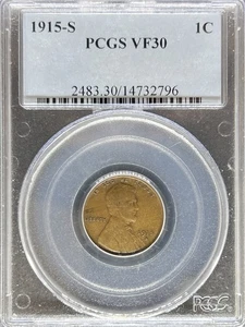 1915-S Lincoln Cent VF30 PCGS (#PA14732796) - Picture 1 of 2