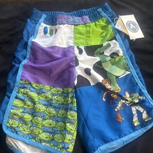 Disney Store Toy Story Boy's Swim Trunks Size Large Woody Buzz Rip ADAPTABLE NEW - Picture 1 of 11