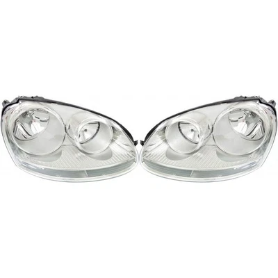 For Volkswagen GTI Headlight 2006-2009 Pair Passenger and Driver Side Halogen - Изображение 1 из 4