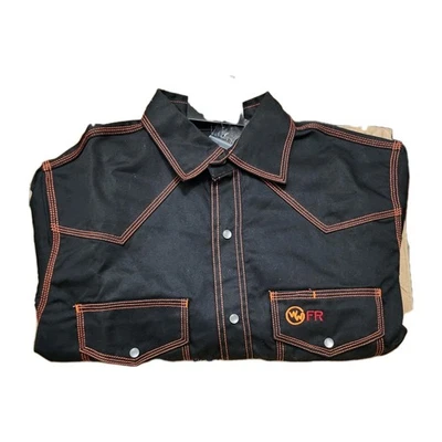 Western Welder Classic Work Shirt Pearl Snap Triple Stitched FR Size Medium - Image 1 of 3
