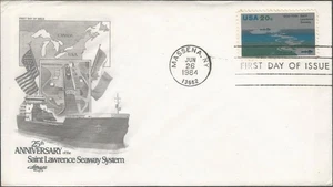 Scott 2091 FDC - 20 cent - 1984 - Saint Lawrence Seaway - FDOI - Picture 1 of 2