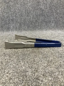 Vintage Vollrath Navy Blue Handled 10" Metal Tongs 47909 NSF - Picture 1 of 7