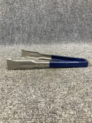 Vintage Vollrath Navy Blue Handled 10" Metal Tongs 47909 NSF - Image 1 of 4