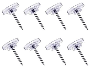 120 Count Clear Push Pins - Thumb Tacks for Wall Hangings, Cork Board, Plasti... - Picture 1 of 7