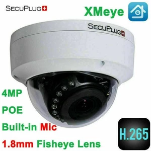 4MP POE 1.8mm 180° O-vif IR-Night IP Camera Fisheye Lens Vision Built-in Mic APP - Picture 1 of 9