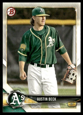 2018 Bowman Prospects Austin Beck Oakland Athletics #BP6 *Read* - Image 1 of 2