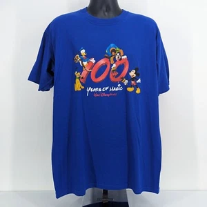 Camiseta Walt Disney World 100 Años de Magia Adulto Mediana Azul Y2K Nueva Con Etiquetas - Imagen 1 de 7