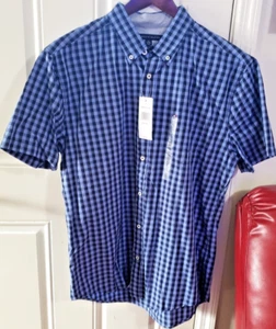 NEW TOMMY HILFIGER CUSTOM FIT BUTTON SHIRT MEN'S SIZE  " XL"  SHORT SLEEVES - Picture 1 of 12