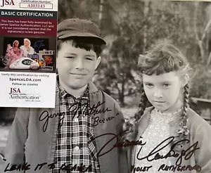 Jerry Mathers & Veronica Cartwright LEAVE IT TO BEAVER Original 8X10 signed Phot - Picture 1 of 1
