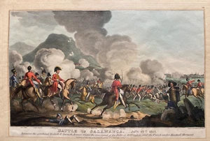 Impresión antigua de 1821; Batalla de Salamanca, guerras napoleónicas de William Heath - Imagen 1 de 4