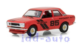 Greenlight 1971 Datsun 510 #85 Raydaddy automático modelo diecast coche rojo 47010 E - Imagen 1 de 2
