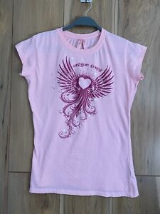 Luckee Girl Pink Oregon Coast Short Sleeve T Shirt Jrs Sz XL Graphic Tee Heart