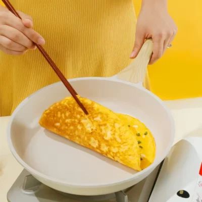 Chef Ceramic Frying Pan White Non-stick Omelette Skillet Cookware Tool Japanese - Image 1 of 4
