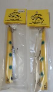 Pencil plug fishing Lures Yellow/green Spots 90's 