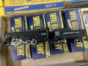 Interruptor de carretera de placa de níquel 342AC American Flyer 0-8-0 loco y tender - Imagen 1 de 4