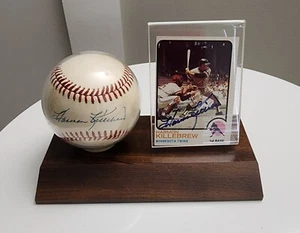 Harmon Killebrew Auto 1973 Topps #170 & Signed Baseball - Picture 1 of 3
