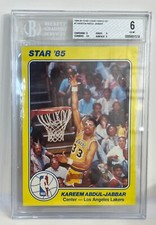 🏀⭐️#1 KAREEM ABDUL-JABBAR 1984-85 STAR COURT KINGS 5X7 BGS 6 EX-MT  LA LAKERS💰