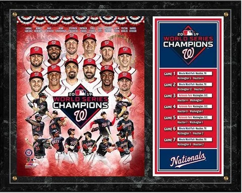 Washington National 2019 World Series Champions Team Composite Plaque - 12" x15" Cover