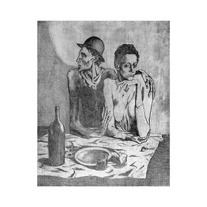 Pablo Picasso, The Frugal Repast,1904, 100% Cotton Art Paper, 11" x 14" - Picture 1 of 10