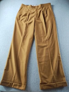 Jordan Craig Men's Dress Pants Brown Size 36x32 Pleated Cuffed Straight Leg NEW - Picture 1 of 13