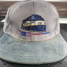 General Motors Diesel Division Vtg Snapback Hat Suede Bill GM Trains Engineers