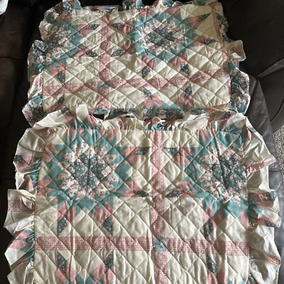 De Colección Fundas de Almohada 2 Volantes Estilo Casa de Campo Country Star Patchwork Estándar Foto 1 de 4