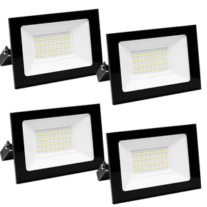 4x 30W LED Fluter 3000lm Außen Strahler Flutlicht Scheinwerfer Garten Lampe IP66 - Bild 1 von 11