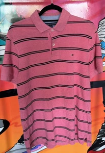 POLO VINTAGE TOMMY HILIGER M ROSA/RIGATO ANNI 90 RETRÒ RARA Y2K VESTIBILITÀ PERSONALIZZATA - Foto 1 di 4