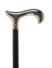 Black Beech Shaft with a Nickel Plated Derby Handle Cane WalkingStick Anatomical
