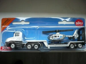 Siku 1610 TIEFLADER mit HUBSCHRAUBER "SUPER SERIE" NEU OVP--Tschechien - Bild 1 von 2