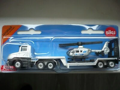 Siku 1610 TIEFLADER mit HUBSCHRAUBER "SUPER SERIE" NEU OVP--Tschechien - Bild 1 von 2