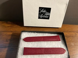 NEW Authentic CARTIER 20mm x 18mm TANK RED LEATHER WATCH STRAP/BAND KD6VJAFM - Picture 1 of 9