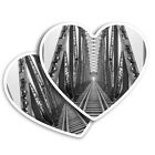 2X Heart Shape Vinyl Stickers Railway Bridge Train Adana Turkey #63242