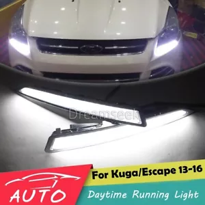 DRL FOR FORD KUGA ESCAPE 2013-2016 LED DAYTIME RUNNING DRIVING LIGHT FOG LAMP - Picture 1 of 11