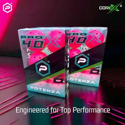 POTENZA PRO 40X COREx Outdoor Pickleball Ball (6-pack) PINK