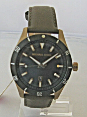 Michael Kors Men's Layton Olive Leather Strap Watch - MK8855 - Image 1 of 2