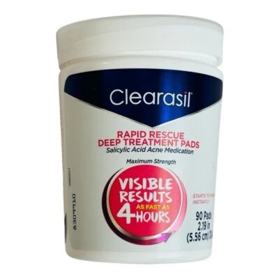 Clearasil Rapid Rescue Deep Treatment Acne Pads 90 Count Maximum Strength New - Image 1 of 4