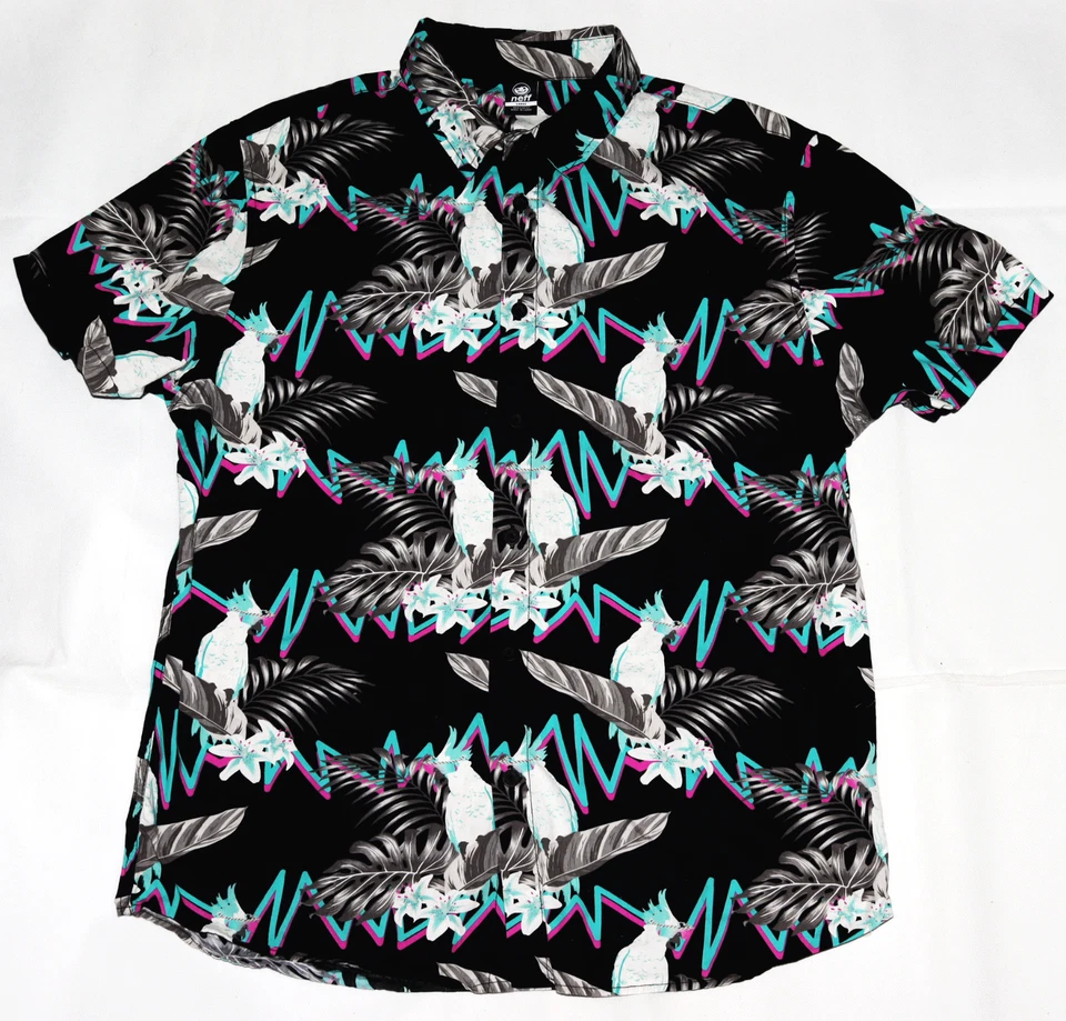 Camisa Neff Hombre Manga Corta Botón Delantero Talla Grande Foto 1 de 4