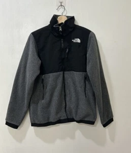 THE NORTH FACE YOUNG FLEECE JACKET GREY BLACK FULL ZIP UP Sz XL(18-20) - Picture 1 of 8