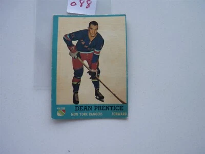 VINTAGE HOCKEY CARD TOPPS 1963-63 DEAN PRENTICE  NEW YORK RANGERS NO088 - Image 1 of 2