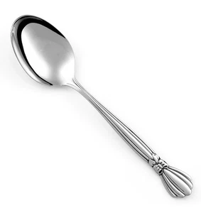 Oneida ALEXIS Stainless Deluxe Glossy Bow Silverware Soup Spoon - Picture 1 of 1