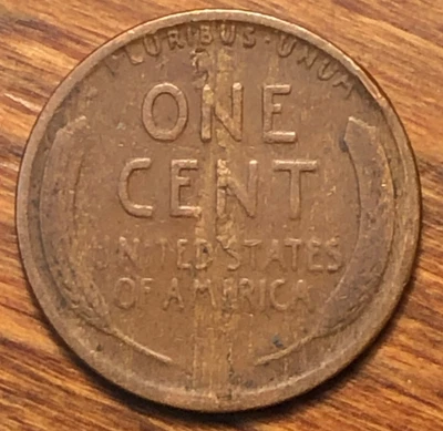 1920 Lincoln Wheat Cent Lamination Defective Planchet Woody Improper Alloy Error - Image 1 of 4