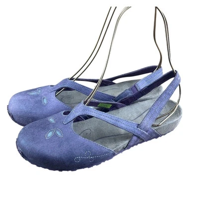 Ahnu Mujer Talla 7 Tullia Púrpura Borgoña Cuero Tiras Ballet Pisos Foto 1 de 4