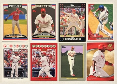 Ryan Howard 8 Card Lot 2006-2010 Topps Upper Deck  - Image 1 of 2