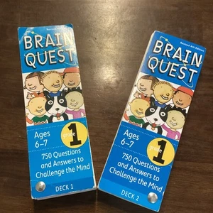 Kids Brainquest Ages 6-7 Deck 1 And Deck 2 - Picture 1 of 11